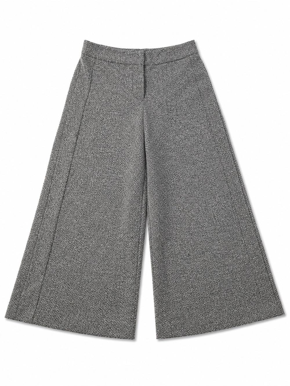 Ann Taylor Gray Marled Wide Leg Crop Pants Size 8